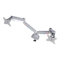 Kensington SmartFit One-Touch Dual Monitor Arm - Befestigungskit - einstellbarer Arm - für 2 Monitore - Metall - silbergrau - Bildschirmgröße: 33-81.3 cm (13"-32")