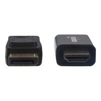 Manhattan DisplayPort 1.2 to HDMI Cable, 4K@60Hz, 1.8m, Male to Male, DP With Latch, Black, Not Bi-Directional, Three Year Warranty, Polybag