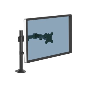 Fellowes Reflex Single Monitor Arm - Befestigungskit - einstellbarer Arm - für Monitor - Metall - Schwarz, RAL 9017 - Bildschirmgröße: up to 81.28 cm (bis zu 32 Zoll)