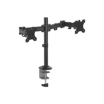 Fellowes Reflex Dual Monitor Arm - Befestigungskit - einstellbarer Arm - für 2 Monitore - Metall - Schwarz, RAL 9017 - Bildschirmgröße: bis zu 68,6 cm (bis zu 27 Zoll)