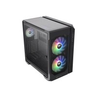 Thermaltake View 51 TG ARGB - ARGB Edition - Tower - ATX - Seitenteil mit Fenster (gehärtetes Glas) - keine Spannungsversorgung (PS/2) - Schwarz - USB/Audio