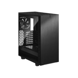 Fractal Design Define 7 Compact Light Tempered Glass - Tower - ATX - Seitenteil mit Fenster (gehärtetes Glas) - keine Spannungsversorgung (ATX) - Schwarz - USB/Audio