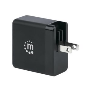 Manhattan Wall/Power GaN Charger (UK, USA and Euro 2-pin), USB-C Port, up to 65W / 3A, GaN (Galium Nitride)