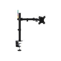 Kensington SmartFit Ergo Single Extended Monitor Arm - Befestigungskit - einstellbarer Arm - für Monitor - pulverbeschichteter Stahl - Schwarz - Bildschirmgröße: bis zu 86,4 cm (bis zu 34 Zoll)