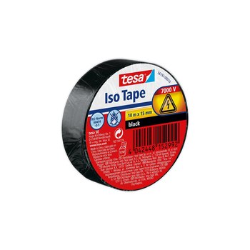 TESA 56192-00010-22. Menge pro Packung: 1 Stück(e), Farbe Isolierband: Schwarz, Klebebandmaterial: PVC. Länge (m): 10 m, Breite: 15 mm