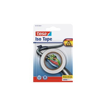 Tesa Insulating Tape - 1 pc(s) - White - PVC - 6 V - Blister - IEC 454-3-1