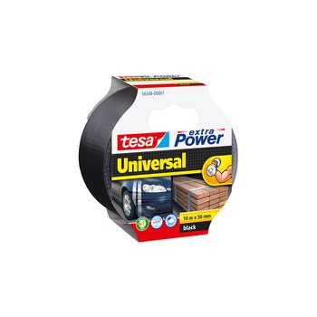 Tesa extra Power Universal - Nero - Fissare - Artigianato - Segnare - Riparazione - Metallo - Legno - 10 m - 50 mm