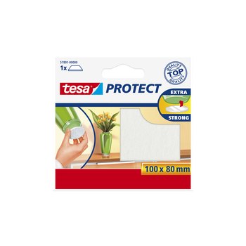 Tesa Protect - Weiß - Rechteckig - 100 mm - 80 mm - 1 Stück(e) - Anti-scratch felts - 100 x 80mm - White