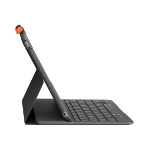 Logitech Slim Folio - Tastatur und Foliohülle - kabellos - Bluetooth - QWERTY - GB - Graphite - für Apple 10.2-inch iPad (7. Generation, 8. Generation, 9. Generation)