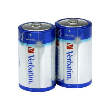 Verbatim Batterie alcaline D - Batteria monouso - Alcalino - 1,5 V - 2 pezzo(i) - Multicolore - 34,2 mm