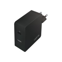 LogiLink USB-C 2-Port Wall Charger - Netzteil - 65 Watt - 3.25 A - 2 Ausgabeanschlussstellen (USB, 24 pin USB-C)