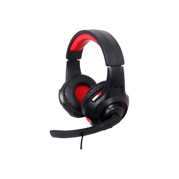 Gembird GHS-U-5.1-01 - Headset - Head-band - Gaming - Black - Red - Binaural - In-line control unit