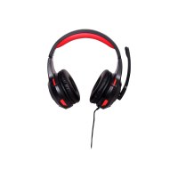 Gembird GHS-U-5.1-01 - Headset - Head-band - Gaming - Black - Red - Binaural - In-line control unit