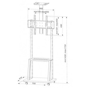 Techly Cart - for LCD / AV System / camera