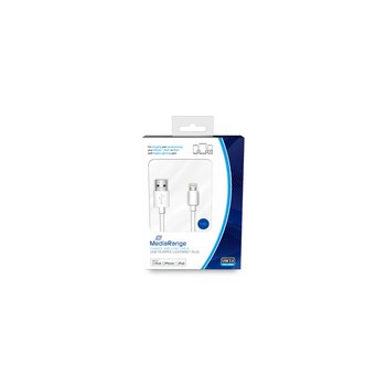 MEDIARANGE MRCS178 - 1 m - Lightning - USB A - Maschio - Maschio - Bianco