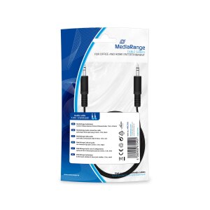 MediaRange 3,5mm Audiokabel 1,5m Klinke Stecker auf...