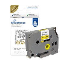 MEDIARANGE MRBTZ631 - Black,Yellow - Inkjet - Permanent - Brother P-Touch 1010 - 1080 - 1090 - 1260VP - 1280 - 1280DT - 1290 - 1750 - 1830VP - 18R - 2030VP - 2100VP,... - 1.2 cm - 1 pc(s)