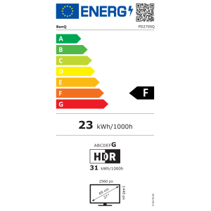 BenQ PD2705Q - 68,6 cm (27") - 2560 x 1440 Pixel - Quad HD - LED - 5 ms - Grigio