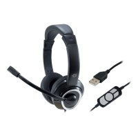 Conceptronic POLONA - Cuffia - Padiglione auricolare - Chiamate e musica - Nero - Stereofonico - Volume +,Volume -