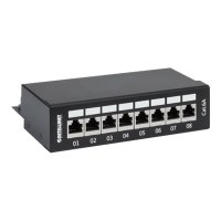 Intellinet Patch Panel, Cat6a, FTP, 8-Port, Desktop, Shielded, 90° Top-Entry Punch Down Blocks, Black