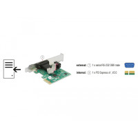 DeLock PCI Express Card to 1 x Serial RS-232 - Serieller Adapter - PCIe 2.0 Low-Profile - RS-232 x 1