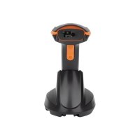 Manhattan Wireless 2D Handheld Barcode Scanner, 250mm Scan Depth, up to 80m effective range (line of sight), Max Ambient Light 100,000 lux (sunlight), Black, Three Year Warranty, Box