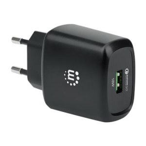 Manhattan Wall/Power Charger , USB-A Port, Output: 1x 18W (Qualcomm Quick Charge)