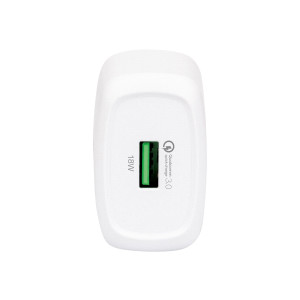 Manhattan Wall/Power Charger , USB-A Port, Output: 1x 18W (Qualcomm Quick Charge), White, Three Year Warranty, Box