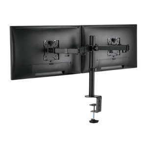LogiLink Befestigungskit - einstellbarer Arm - für 2 LCD-Displays - Schwarz - Bildschirmgröße: 43.2-81.3 cm (17"-32")