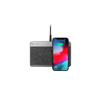 Alogic Power Hub Multi-Device Wireless & Charging Station – Space Grey - Dual Wireless Charger - USB-A (7.5W) and USB-C Power Delivery (18W) - Indoor - AC - Wireless charging - Gray