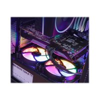 AeroCool Hive FRGB - MDT - ATX - Seitenteil mit Fenster (gehärtetes Glas) - keine Spannungsversorgung (ATX) - Schwarz - USB/Audio