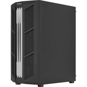 AeroCool Prime - MDT - ATX - Seitenteil mit Fenster (gehärtetes Glas) - keine Spannungsversorgung (ATX) - Schwarz - USB/Audio