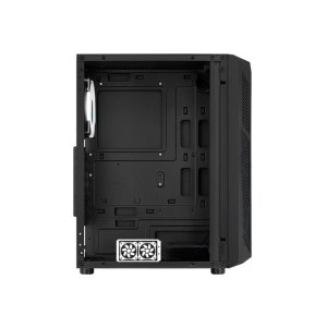 AeroCool Prime ARGB - MDT - ATX - Seitenteil mit Fenster (gehärtetes Glas) - keine Spannungsversorgung (ATX) - Schwarz - USB/Audio