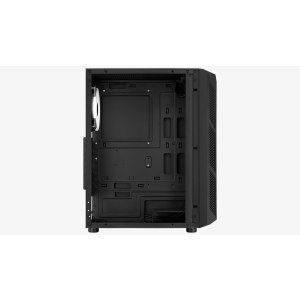 AeroCool Prime ARGB - MDT - ATX - Seitenteil mit Fenster (gehärtetes Glas) - keine Spannungsversorgung (ATX) - Schwarz - USB/Audio