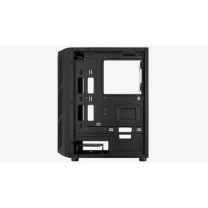 AeroCool Prime ARGB - MDT - ATX - Seitenteil mit Fenster (gehärtetes Glas) - keine Spannungsversorgung (ATX) - Schwarz - USB/Audio