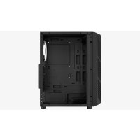 AeroCool Prime ARGB - MDT - ATX - Seitenteil mit Fenster (gehärtetes Glas) - keine Spannungsversorgung (ATX) - Schwarz - USB/Audio