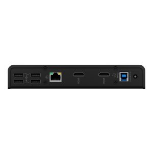 ICY BOX IB-DK2251AC - Cablato - USB 3.2 Gen 1 (3.1 Gen 1) Type-B - 3,5 mm - 10,100,1000 Mbit/s - Nero - 5 Gbit/s