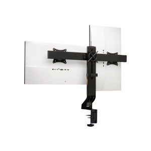 Kensington SmartFit Space-Saving Dual Monitor Arm - Befestigungskit - neig- und schwenkbar - für 2 Monitore - Kunststoff, Aluminium, Stahl - Schwarz - Bildschirmgröße: bis zu 68,6 cm (bis zu 27 Zoll)