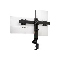 Kensington SmartFit Space-Saving Dual Monitor Arm - Befestigungskit - neig- und schwenkbar - für 2 Monitore - Kunststoff, Aluminium, Stahl - Schwarz - Bildschirmgröße: bis zu 68,6 cm (bis zu 27 Zoll)