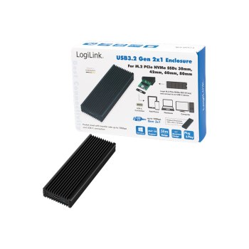 LogiLink Speichergehäuse - M.2 - M.2 NVMe Card - USB 3.2 (Gen 2)