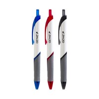 Genie 40004 - Clip - Clip-on retractable ballpoint pen - Black - Blue - Red - 12 pc(s)