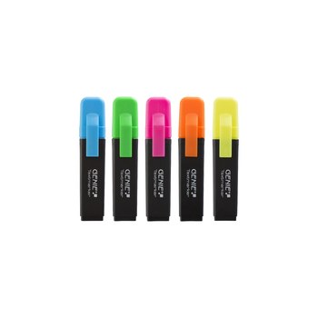 Genie 40022 - 5 pc(s) - Blue - Green - Orange - Pink - Yellow - Chisel tip - Multicolour - Polypropylene (PP) - 1 mm