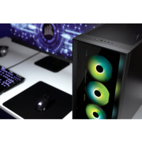 CORSAIR iCUE 4000X RGB - Tower - ATX - Seitenteil mit Fenster (gehärtetes Glas) - keine Spannungsversorgung (ATX) - Schwarz - USB/Audio