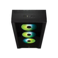 CORSAIR iCUE 4000X RGB - Tower - ATX - Seitenteil mit Fenster (gehärtetes Glas) - keine Spannungsversorgung (ATX) - Schwarz - USB/Audio