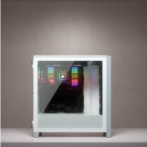 Corsair iCUE 4000X RGB - Midi Tower - PC - Plastica - Acciaio - Vetro temperato - Bianco - ATX - Giocare