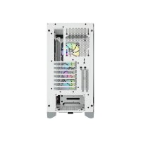 Corsair iCUE 4000X RGB - Midi Tower - PC - Plastica - Acciaio - Vetro temperato - Bianco - ATX - Giocare