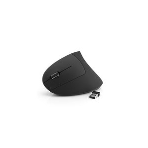 MEDIARANGE Vertikale Maus - ergonomisch - Für Linkshänder - optisch - 6 Tasten - kabellos - 2.4 GHz - kabelloser Empfänger (USB)