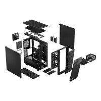 Fractal Design Meshify 2 Compact - PC - Steel - Black - ATX - micro ATX - Mini-ITX - Gaming - 16.9 cm