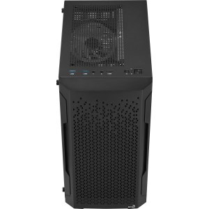 AeroCool Trinity Mini-G-BK-V2 - MT - micro ATX - Seitenteil mit Fenster (gehärtetes Glas) - keine Spannungsversorgung (ATX) - Schwarz - USB/Audio