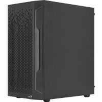 AeroCool Trinity Mini-G-BK-V2 - MT - micro ATX - Seitenteil mit Fenster (gehärtetes Glas) - keine Spannungsversorgung (ATX) - Schwarz - USB/Audio